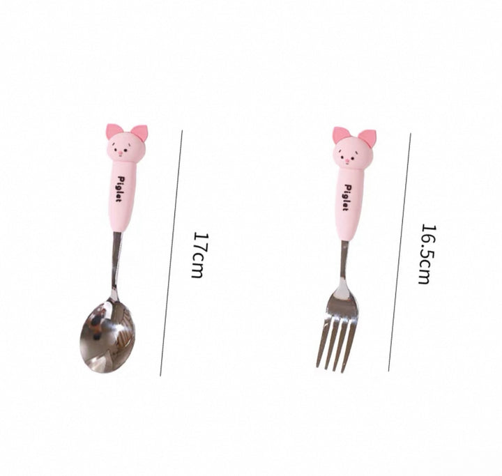 🏰 Disney™️ Stainless Steel Spoon & Fork Set – Kids’ Cutlery Set