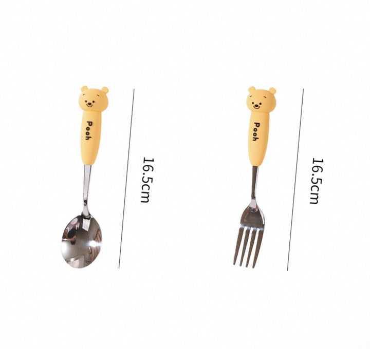 🏰 Disney™️ Stainless Steel Spoon & Fork Set – Kids’ Cutlery Set