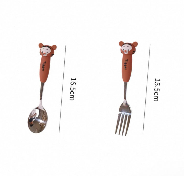🏰 Disney™️ Stainless Steel Spoon & Fork Set – Kids’ Cutlery Set
