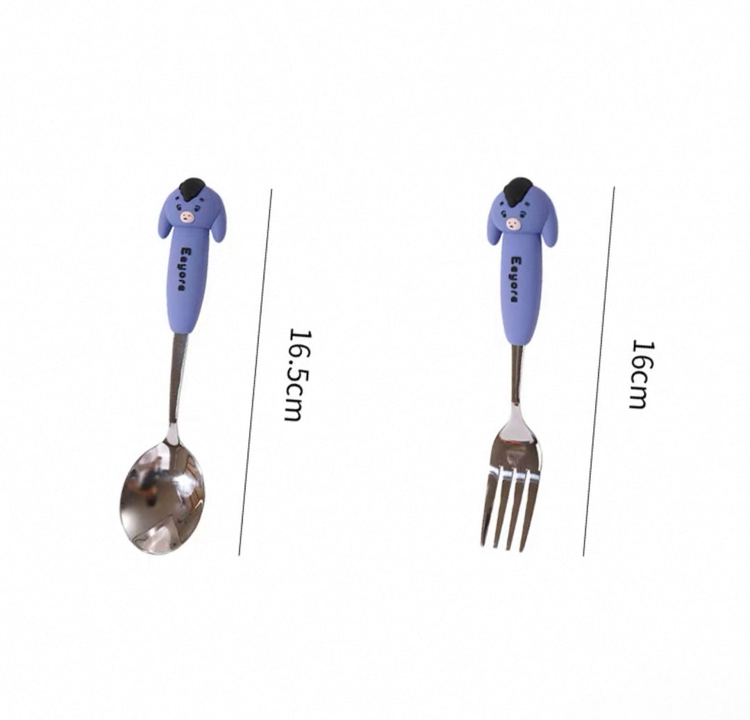 🏰 Disney™️ Stainless Steel Spoon & Fork Set – Kids’ Cutlery Set