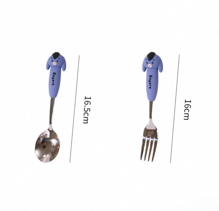 🏰 Disney™️ Stainless Steel Spoon & Fork Set – Kids’ Cutlery Set