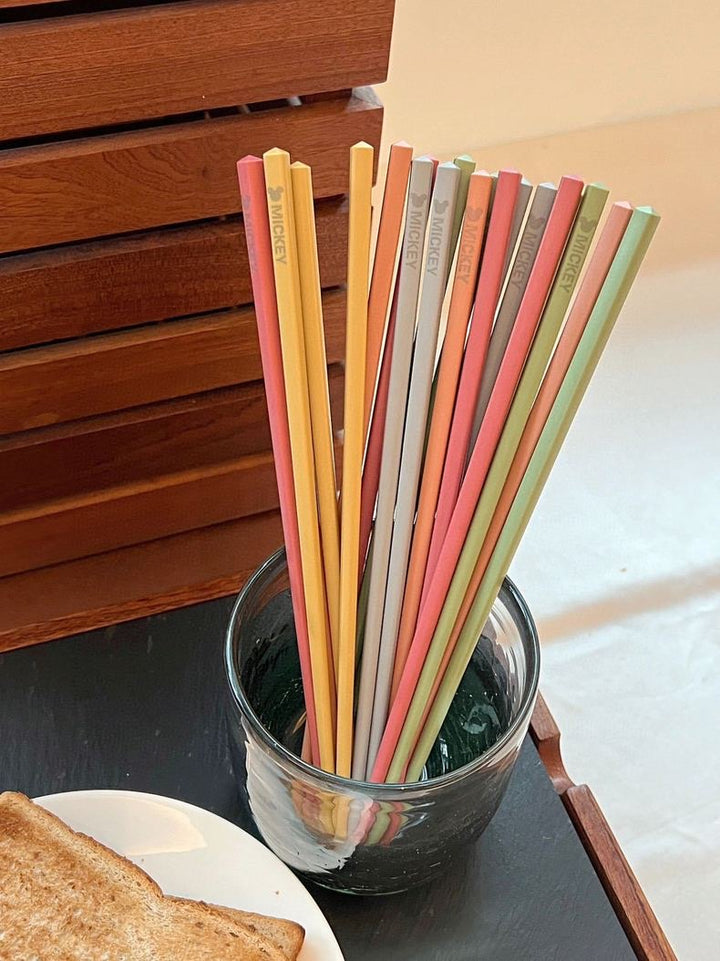 🏰 Disney™️ Alloy Chopsticks SetHeat-Resistant | Antibacterial & Mold-Resistant | Set of 10 Pairs (20 Pieces)