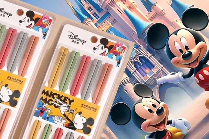 🏰 Disney™️ Alloy Chopsticks SetHeat-Resistant | Antibacterial & Mold-Resistant | Set of 10 Pairs (20 Pieces)