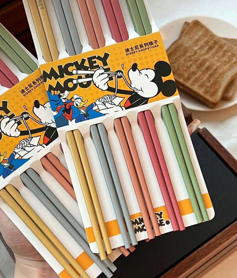 🏰 Disney™️ Alloy Chopsticks SetHeat-Resistant | Antibacterial & Mold-Resistant | Set of 10 Pairs (20 Pieces)