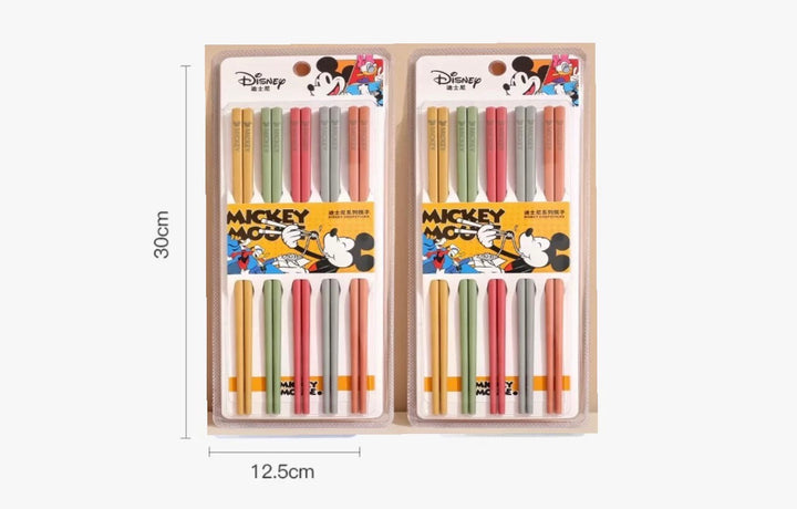 🏰 Disney™️ Alloy Chopsticks SetHeat-Resistant | Antibacterial & Mold-Resistant | Set of 10 Pairs (20 Pieces)