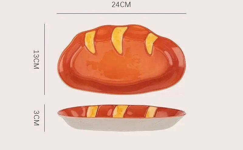 【Bread 🥐🥨 Series】Hand-Painted Underglaze Ceramic Dinnerware Set