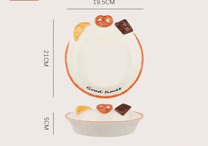 【Bread 🥐🥨 Series】Hand-Painted Underglaze Ceramic Dinnerware Set