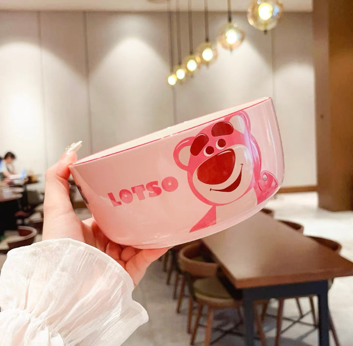Disney™ Lotso 🍓 Solo Tableware Gift Set | One-Person Meal Box with Tote 🎁