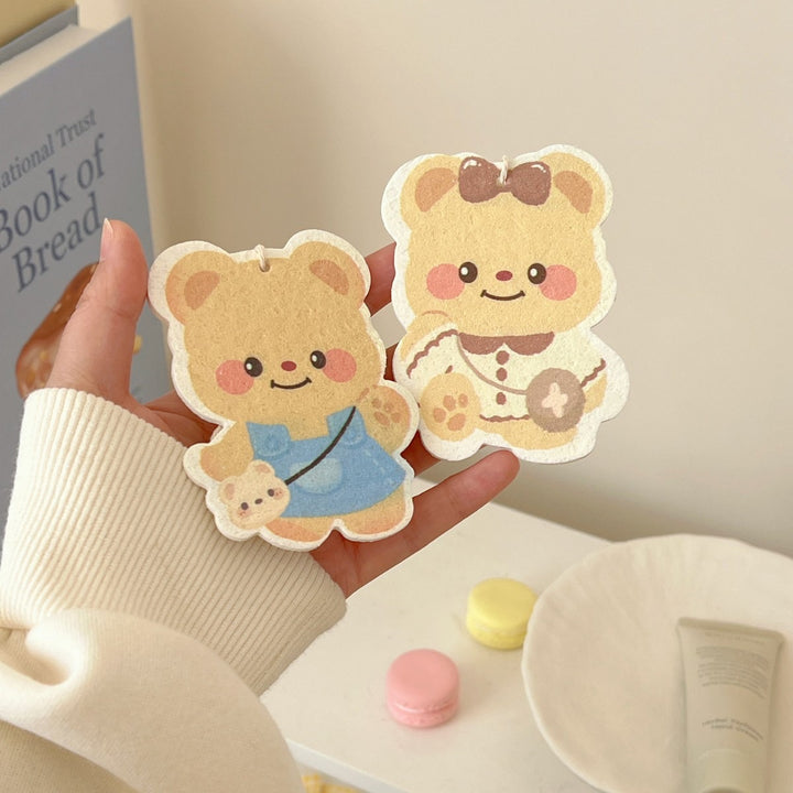 🧈 Butter Bear Wood Pulp Sponge Scrubber Set – 2-Pack