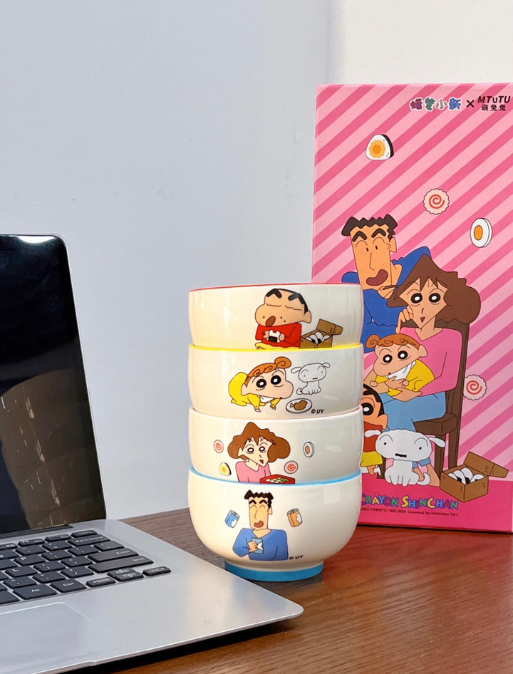 Crayon Shin-chan™️ Ceramic Bowl Set – 4-Piece Gift Box