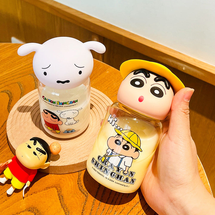 Crayon Shin-chan™️ Cute Mini Tritan Water Bottle | Pocket-Sized Figure Travel Cup