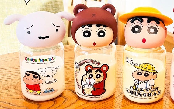 Crayon Shin-chan™️ Cute Mini Tritan Water Bottle | Pocket-Sized Figure Travel Cup