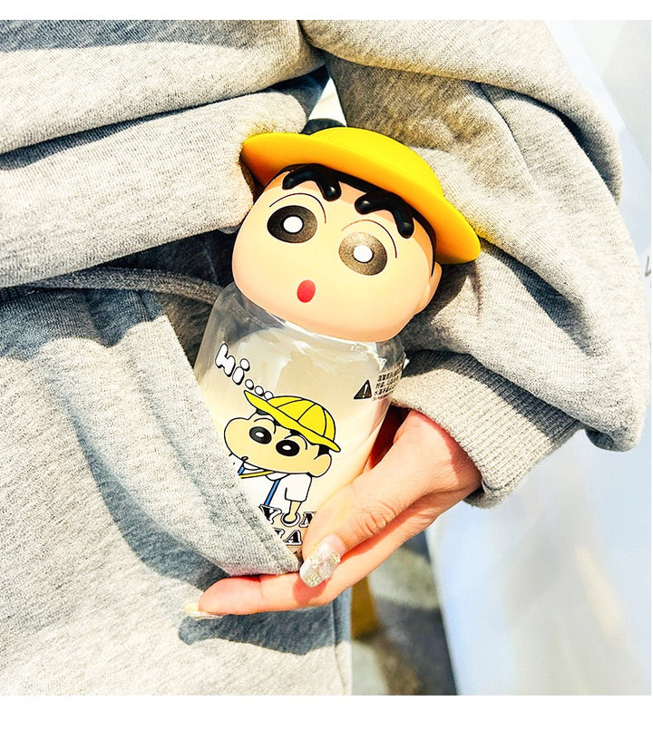 Crayon Shin-chan™️ Cute Mini Tritan Water Bottle | Pocket-Sized Figure Travel Cup