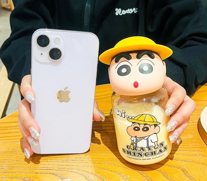 Crayon Shin-chan™️ Cute Mini Tritan Water Bottle | Pocket-Sized Figure Travel Cup