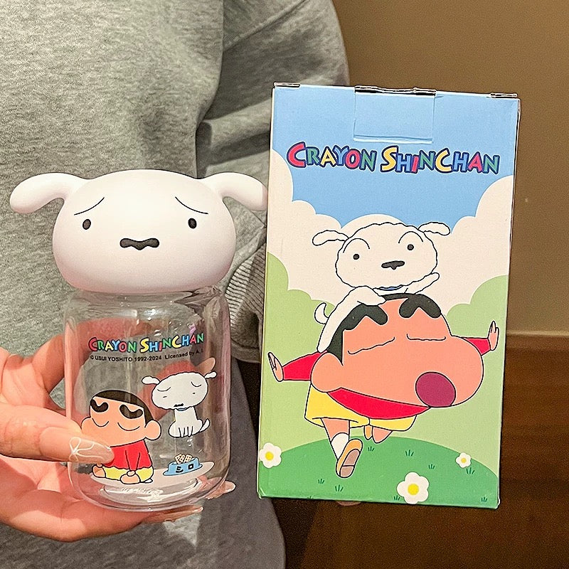 Crayon Shin-chan™️ Cute Mini Tritan Water Bottle | Pocket-Sized Figure Travel Cup
