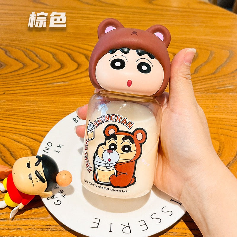 Crayon Shin-chan™️ Cute Mini Tritan Water Bottle | Pocket-Sized Figure Travel Cup