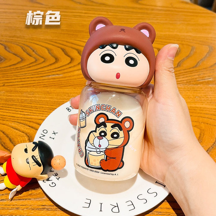 Crayon Shin-chan™️ Cute Mini Tritan Water Bottle | Pocket-Sized Figure Travel Cup