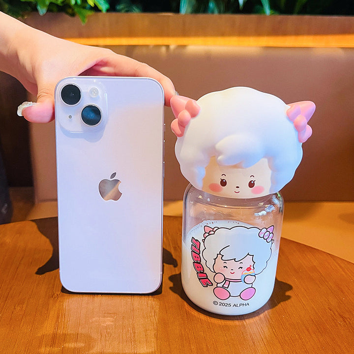 Pleasant Goat & Big Big Wolf™️ Mini Portable Water Bottle | Cute Pocket Figure Tritan Travel Cup