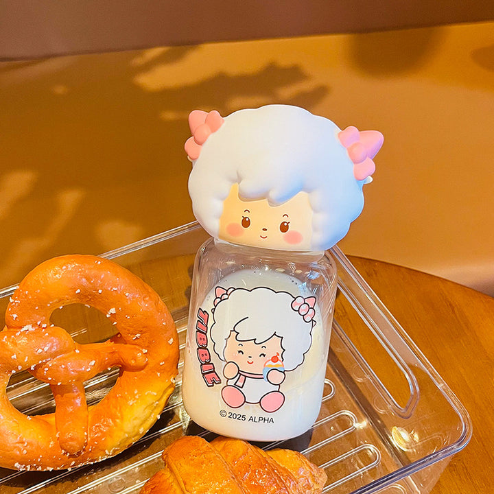 Pleasant Goat & Big Big Wolf™️ Mini Portable Water Bottle | Cute Pocket Figure Tritan Travel Cup