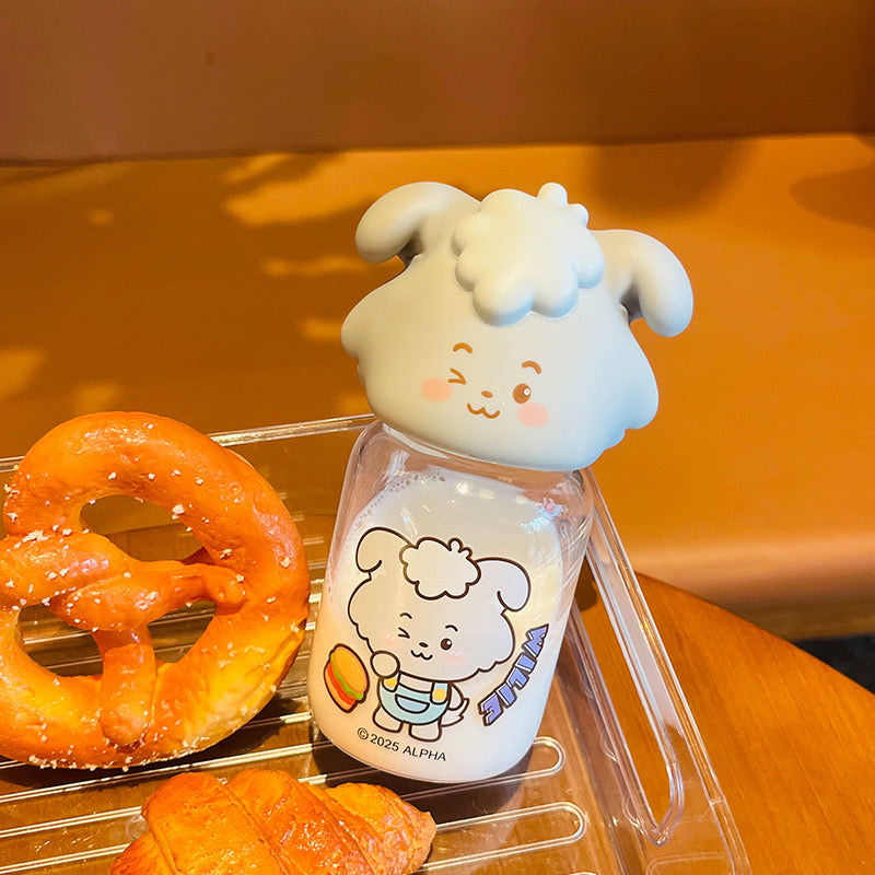Pleasant Goat & Big Big Wolf™️ Mini Portable Water Bottle | Cute Pocket Figure Tritan Travel Cup