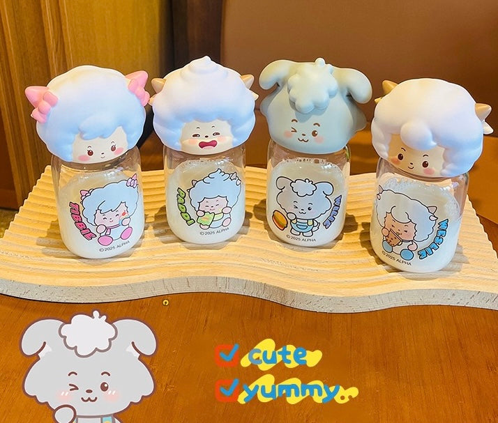 Pleasant Goat & Big Big Wolf™️ Mini Portable Water Bottle | Cute Pocket Figure Tritan Travel Cup