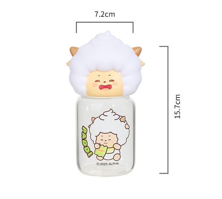 Pleasant Goat & Big Big Wolf™️ Mini Portable Water Bottle | Cute Pocket Figure Tritan Travel Cup