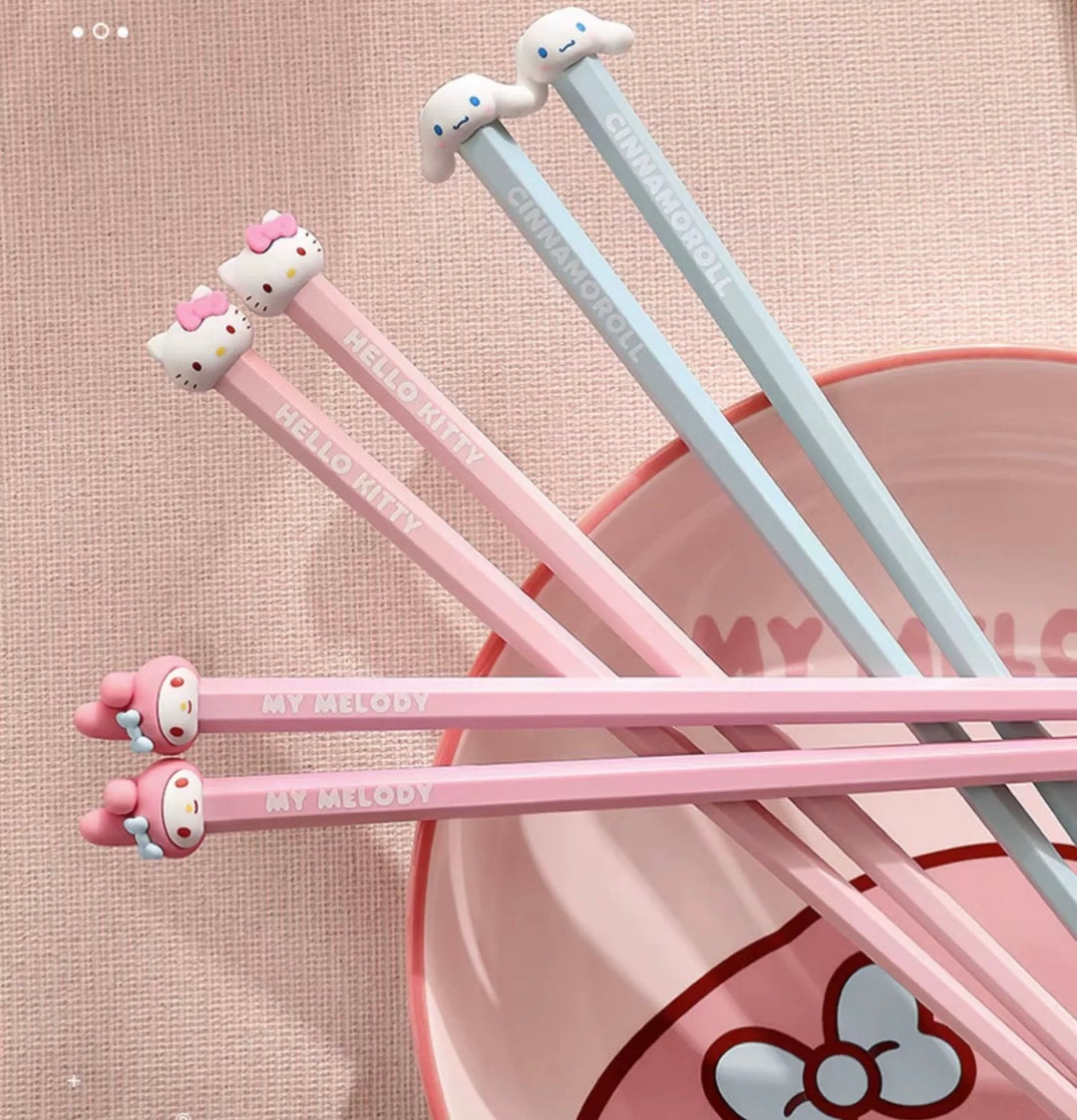 【Sanrio™️】Alloy Chopsticks Set 🥢 Mold-Resistant | Non-Slip | One-Pair-Per-Person | Individually Packaged