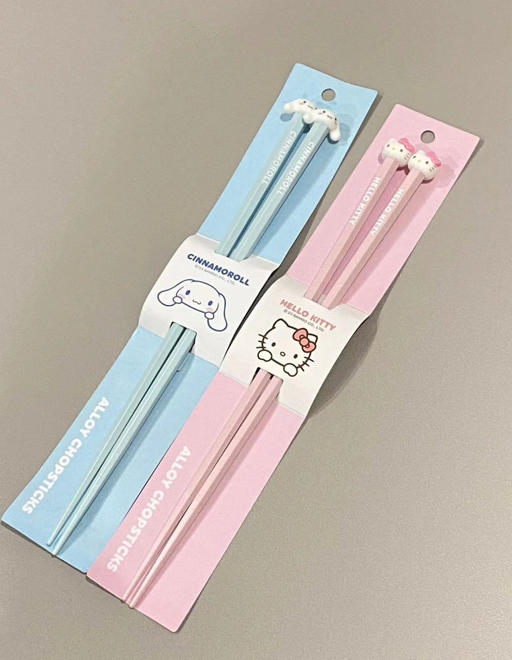 【Sanrio™️】Alloy Chopsticks Set 🥢 Mold-Resistant | Non-Slip | One-Pair-Per-Person | Individually Packaged