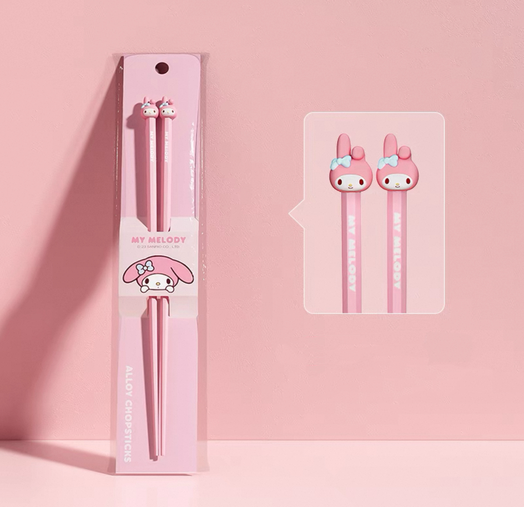 【Sanrio™️】Alloy Chopsticks Set 🥢 Mold-Resistant | Non-Slip | One-Pair-Per-Person | Individually Packaged