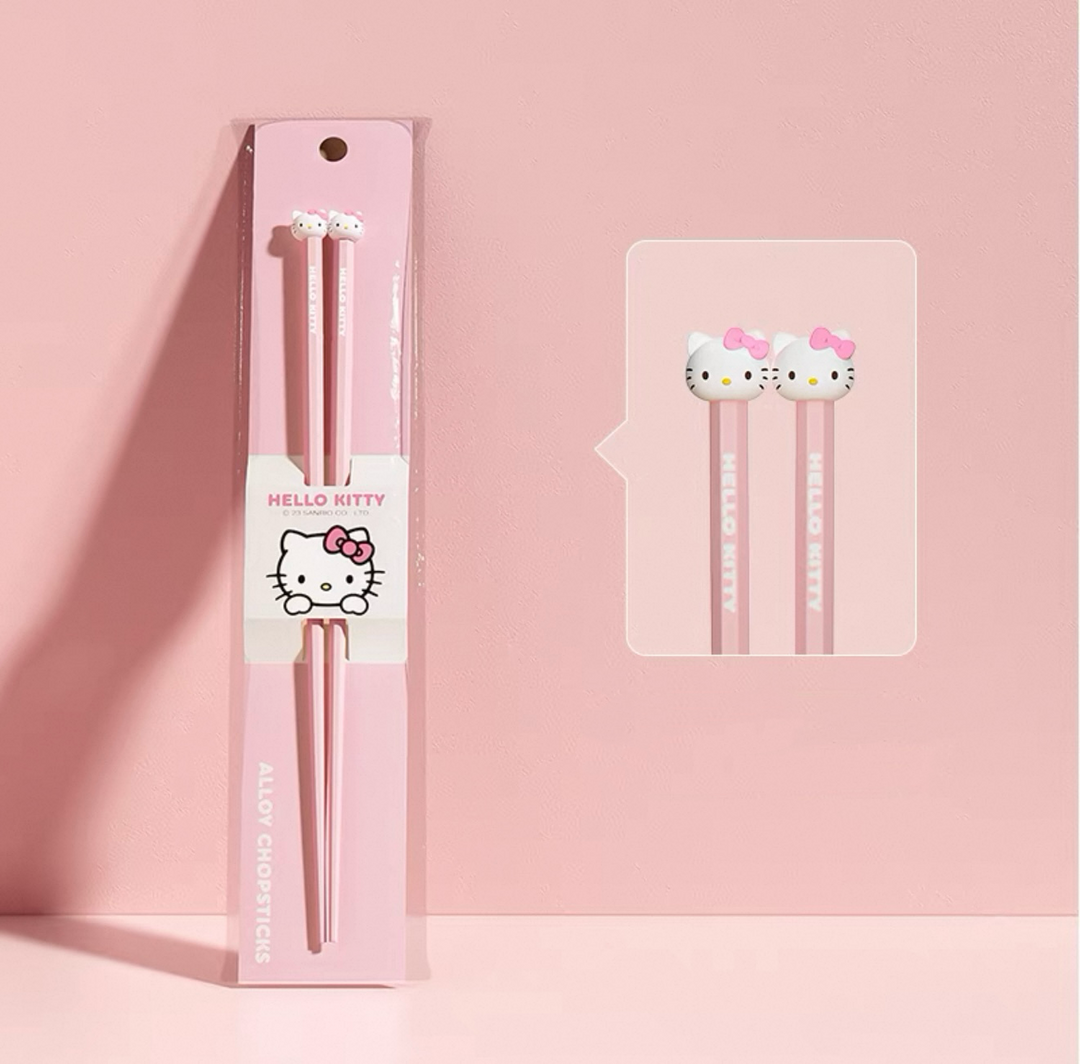 【Sanrio™️】Alloy Chopsticks Set 🥢 Mold-Resistant | Non-Slip | One-Pair-Per-Person | Individually Packaged