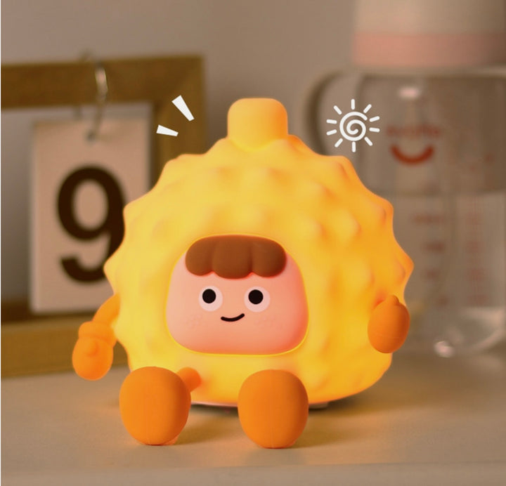 Durian Night Light – Bedroom Sleep Companion 💤 | Tap Control | Rechargeable 🔋