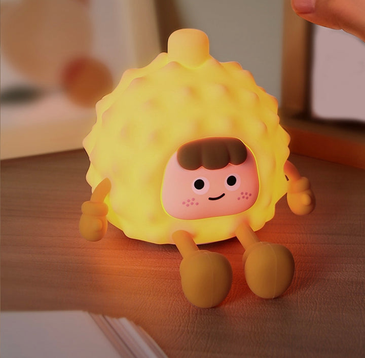 Durian Night Light – Bedroom Sleep Companion 💤 | Tap Control | Rechargeable 🔋