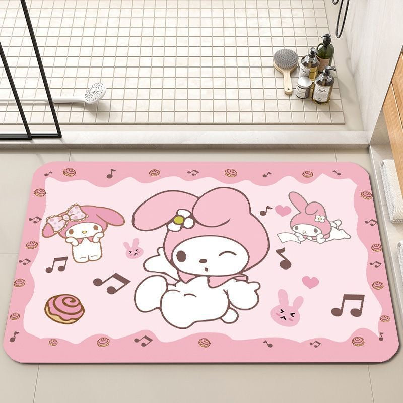 Dancing My Melody - Soft Diatomaceous Earth Bathroom Absorbent Mat - Size: 50×80 cm
