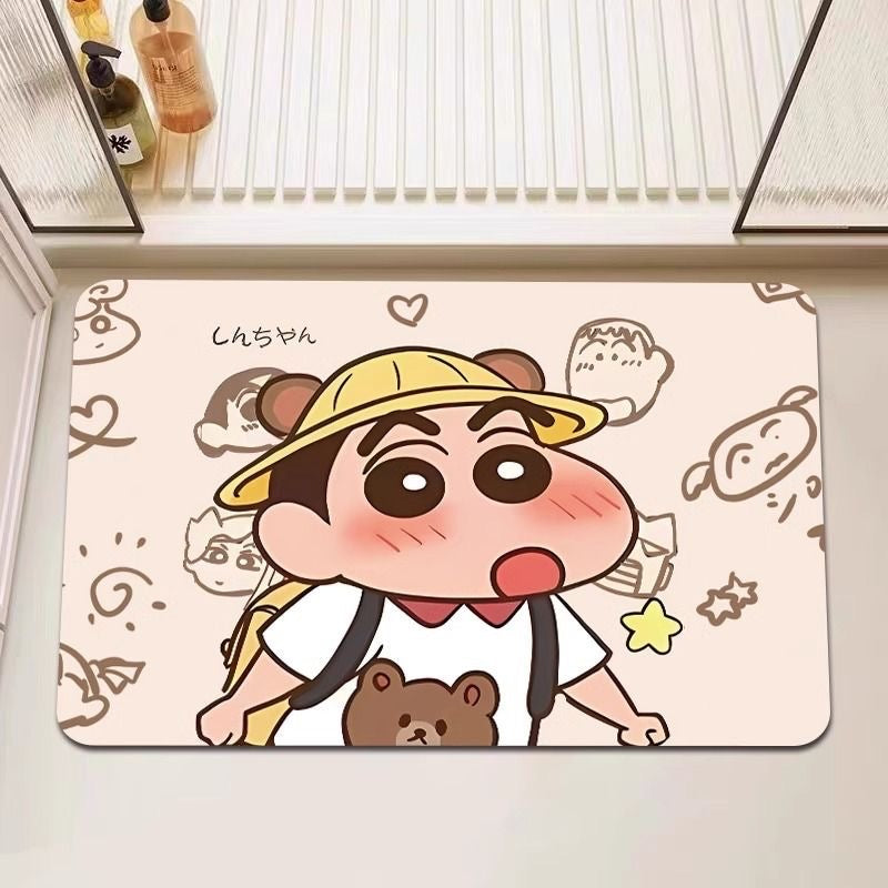 Backpack Shin-chan🎒 - Soft Diatomaceous Earth Bathroom Absorbent Mat - Size: 50×80 cm
