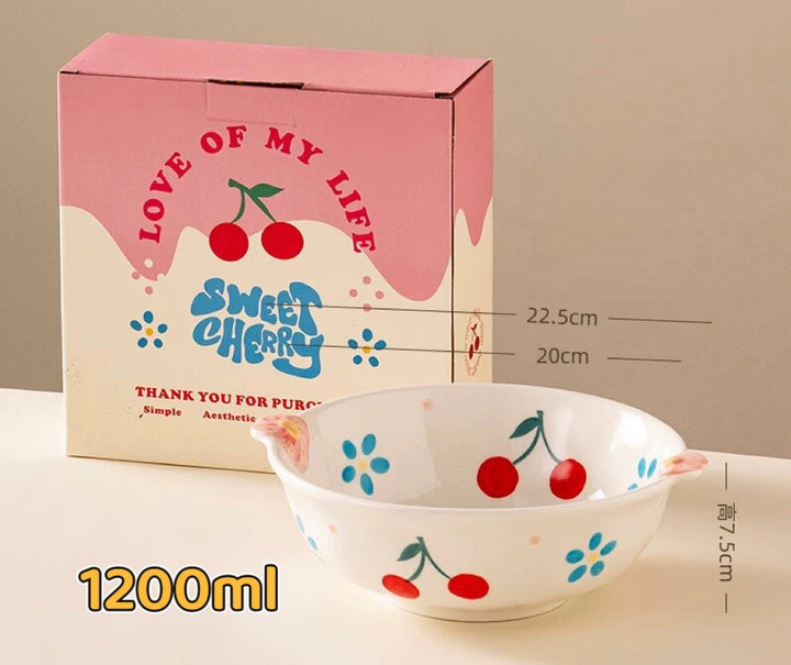 Cherry & Blossom Series】🌸🍒 Hand-Painted Ceramic Collection