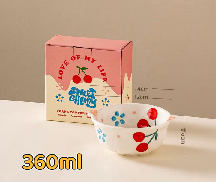 Cherry & Blossom Series】🌸🍒 Hand-Painted Ceramic Collection