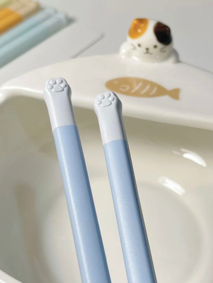 「Macaron-Colored Alloy Chopsticks」5 Pairs Set