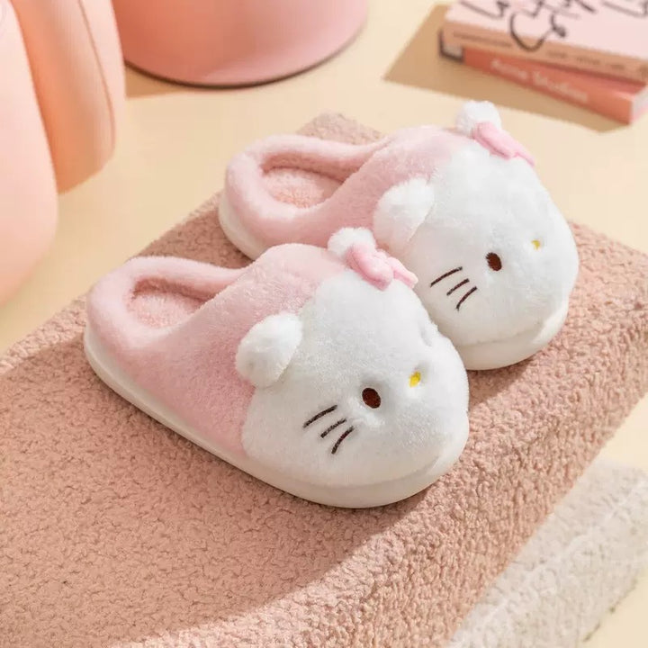 Sanrio™️ Autumn & Winter Cotton Slippers Indoor & Outdoor Use | Anti-Slip | Thickened Plush Design