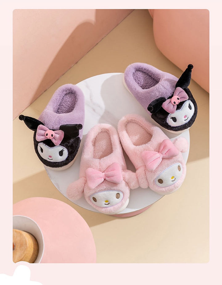 Sanrio™️ Autumn & Winter Cotton Slippers Indoor & Outdoor Use | Anti-Slip | Thickened Plush Design