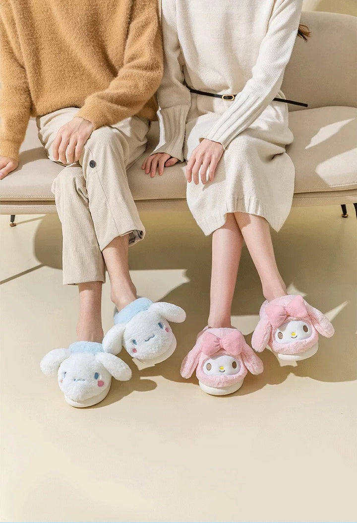 Sanrio™️ Autumn & Winter Cotton Slippers Indoor & Outdoor Use | Anti-Slip | Thickened Plush Design