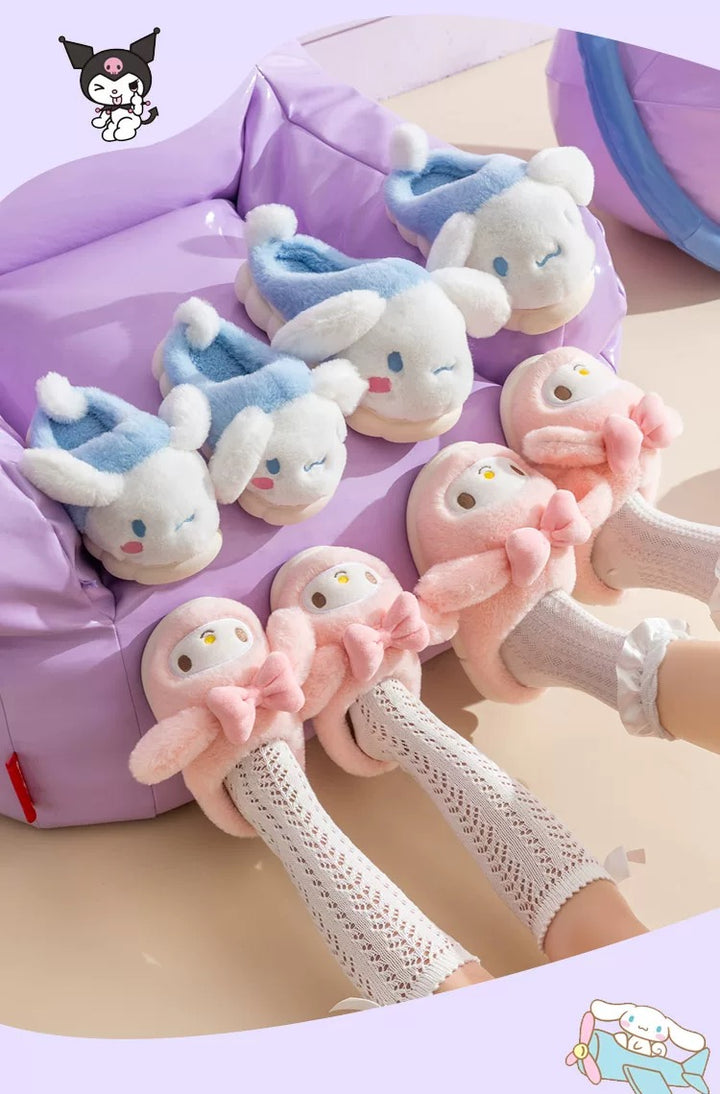 Sanrio™️ Autumn & Winter Cotton Slippers Indoor & Outdoor Use | Anti-Slip | Thickened Plush Design