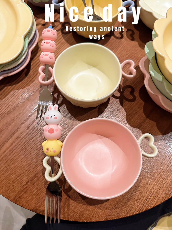 Cartoon Animal Stainless Steel 「Spoon & Fork」 Set