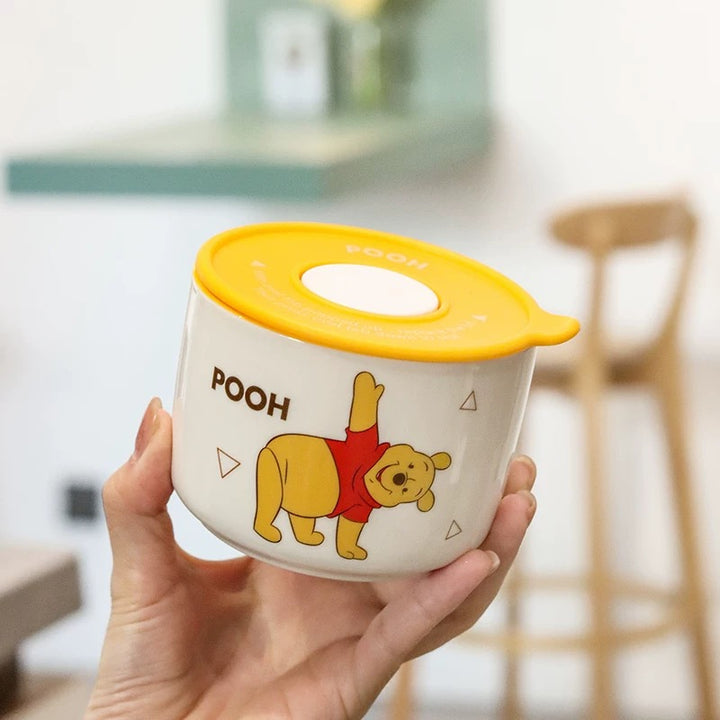 【Covered Fresh-Keeping Bowl】Microwave Safe ♨️ Disney™️ Ceramic Sealed Fresh-Keeping Bowl, Lunch Box, Nut 🥜 and Fruit Bowl