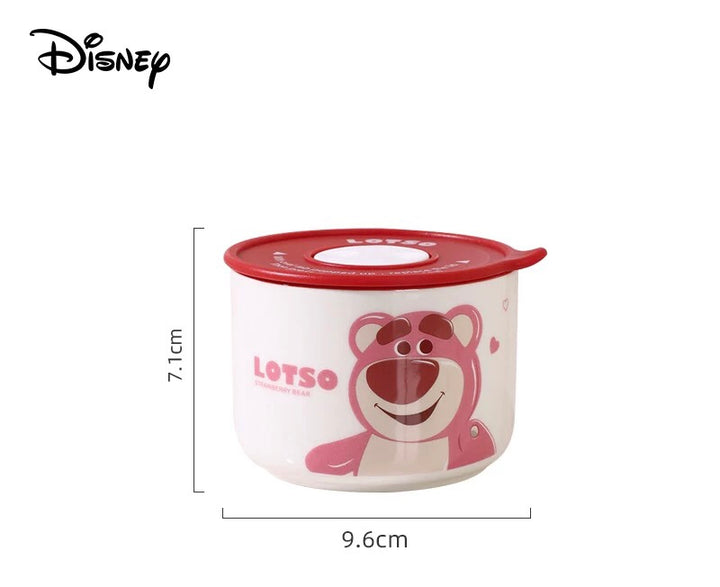 【Covered Fresh-Keeping Bowl】Microwave Safe ♨️ Disney™️ Ceramic Sealed Fresh-Keeping Bowl, Lunch Box, Nut 🥜 and Fruit Bowl