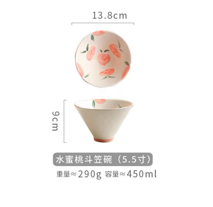 Japanese Style Hand-painted Lovely Fruit Ceramic Bowl