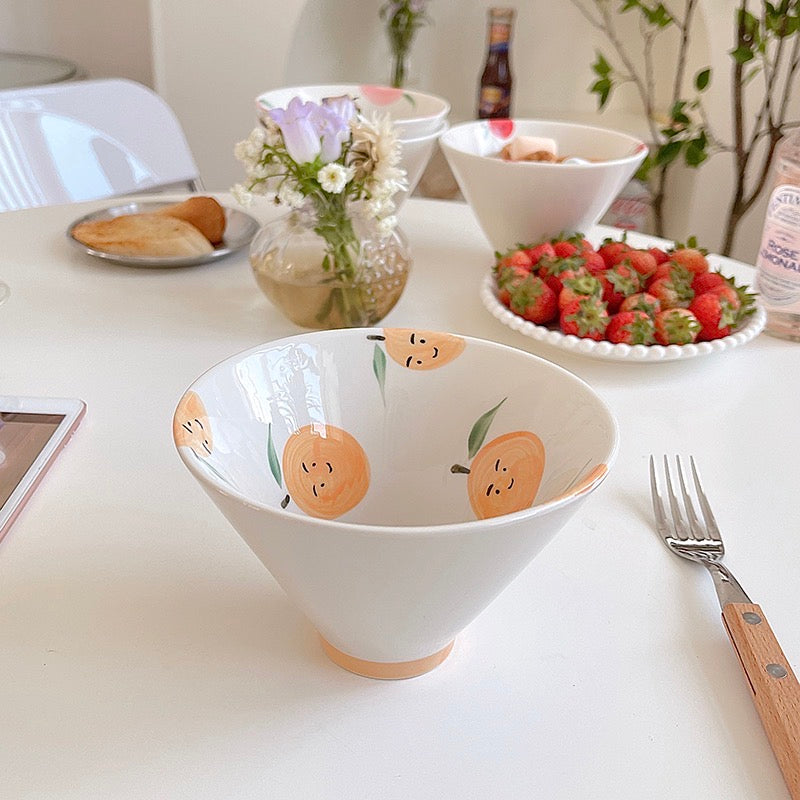 Japanese Style Hand-painted Lovely Fruit Ceramic Bowl