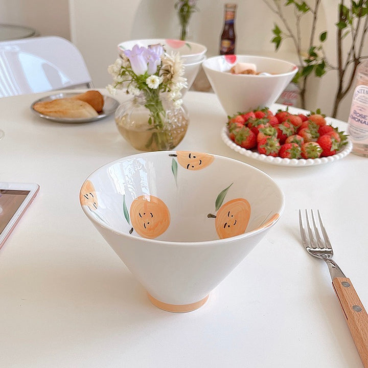Japanese Style Hand-painted Lovely Fruit Ceramic Bowl