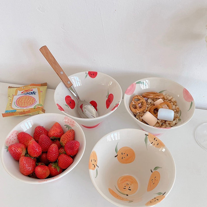 Japanese Style Hand-painted Lovely Fruit Ceramic Bowl