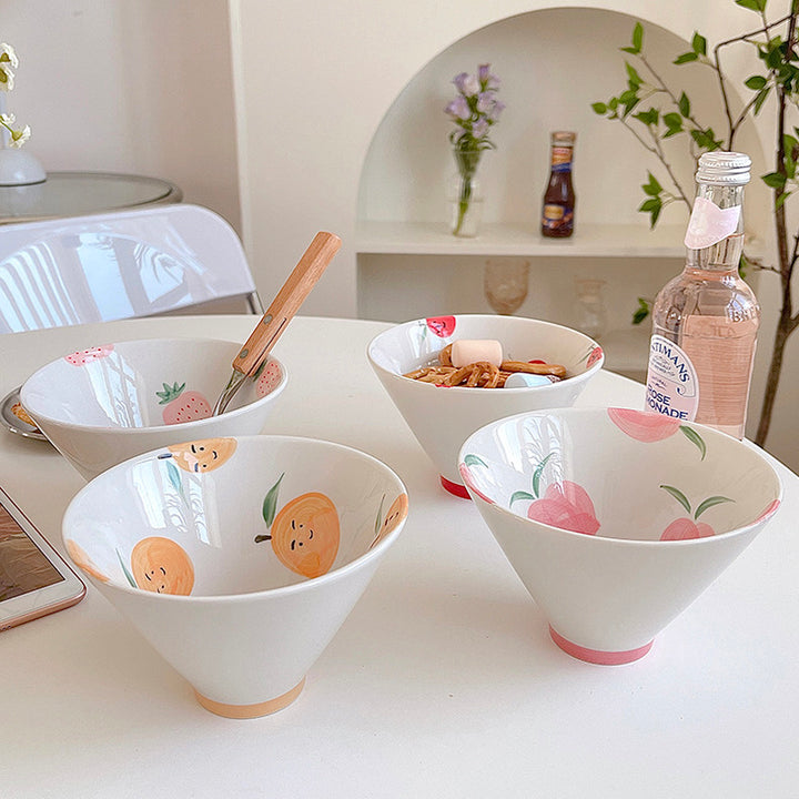 Japanese Style Hand-painted Lovely Fruit Ceramic Bowl