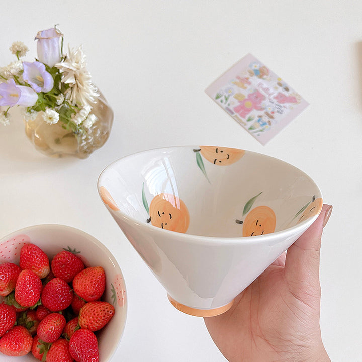 Japanese Style Hand-painted Lovely Fruit Ceramic Bowl